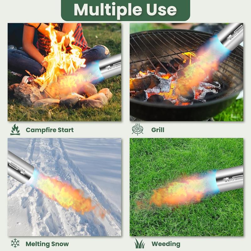 1,800,000 BTU Propane Torch Weed Burner Kit with Storage Bag, Weed Torch with 10 FT Hose, Self Igniter Weed Flame Torch for Fire Pit, Roofing, Melting Snow and Ice