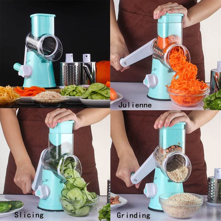 3 in 1 Rotary Cheese Grater Vegetable Slicer