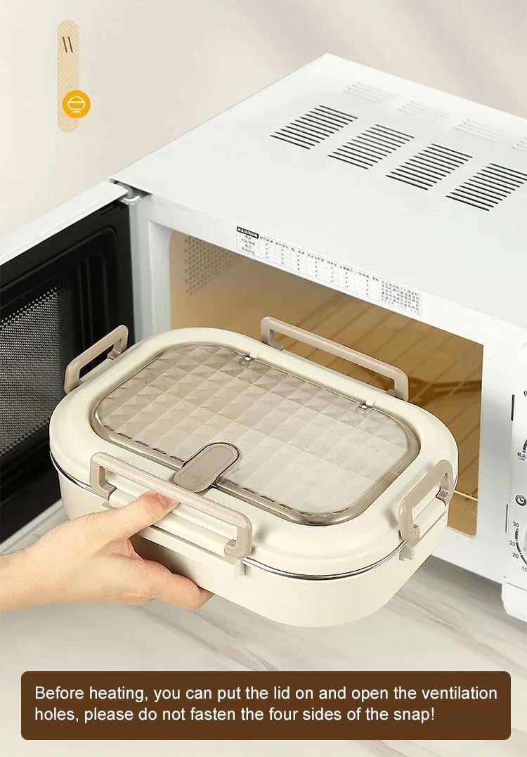Microwaveable Stainless Steel Insulated Bento Box