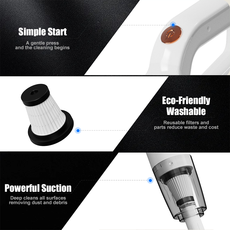 Powerful cordless 2-in-1 vacuum cleaner