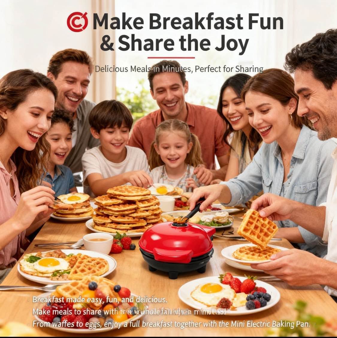 š³ Mini Electric Baking Pan & Waffle Maker