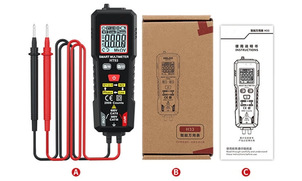 Smart Multimeter Digital TRMS 2000 Counts