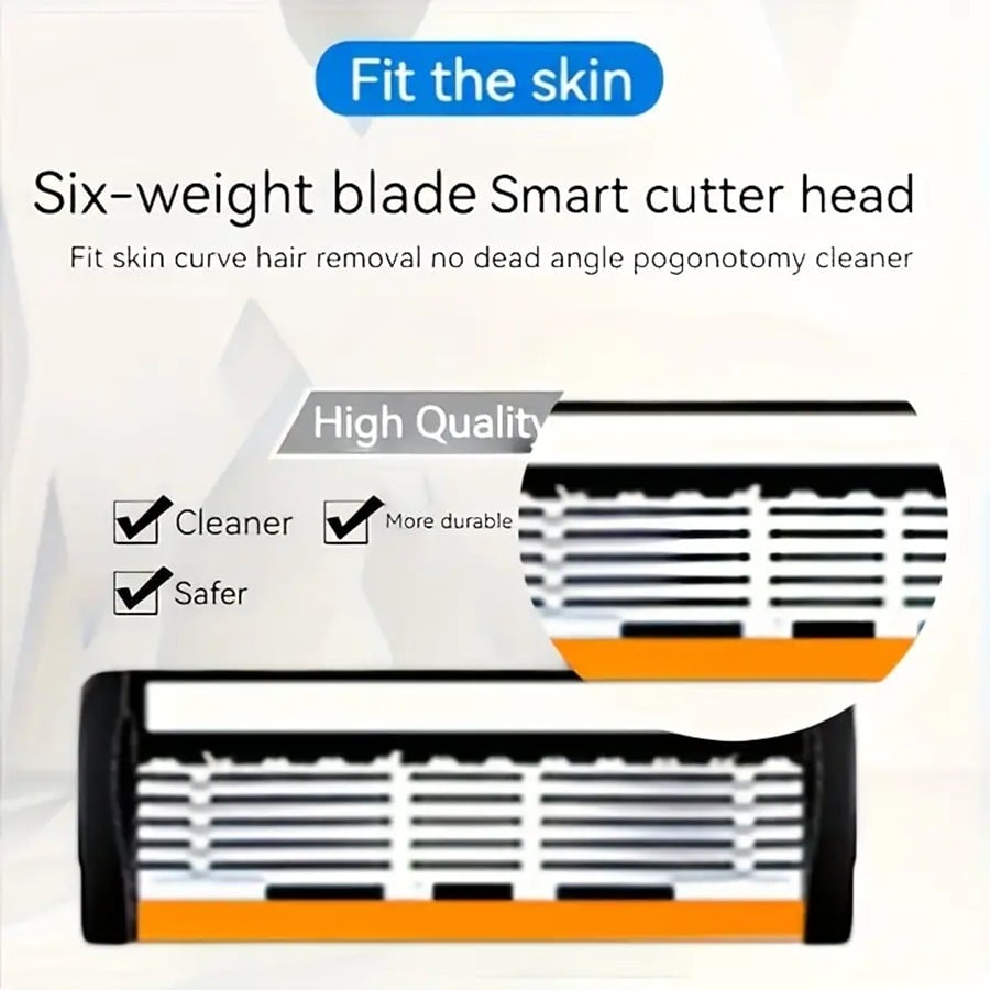 Men'S Six-Layer Stainless Steel Razor