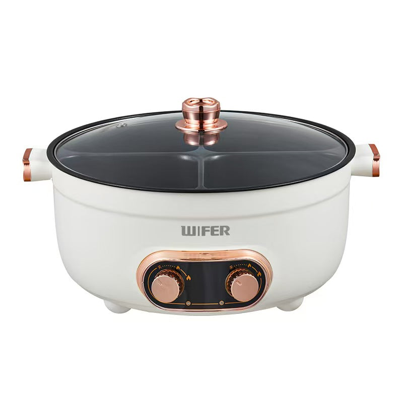 Multifunctional four-grid electric cooker