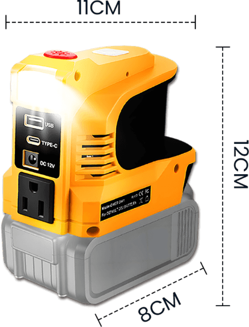 For Dewalt 20V 220W Power Inverter Generator To AC 110V/220V Modified Sine Wave