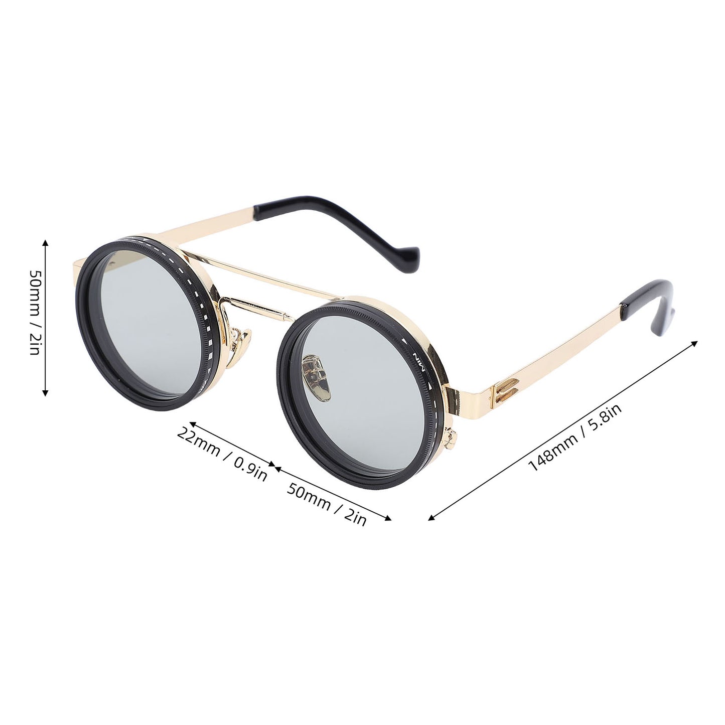 Adjustable 1-9 High Quality Sunglasses Fishing Rounded Polarized Glasses