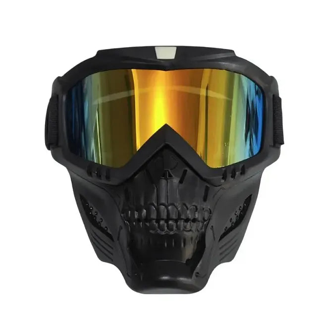 Stylish Fog Proof Motorcycle Goggles - Adjustable Skull Design