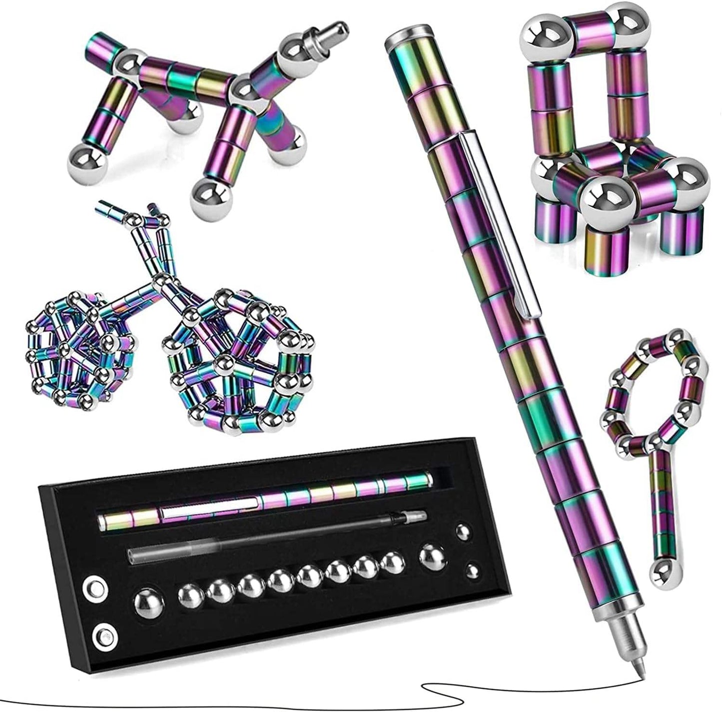 🤣🖊️ Magnetic Fidget Pen: Transform Into Various Shapes