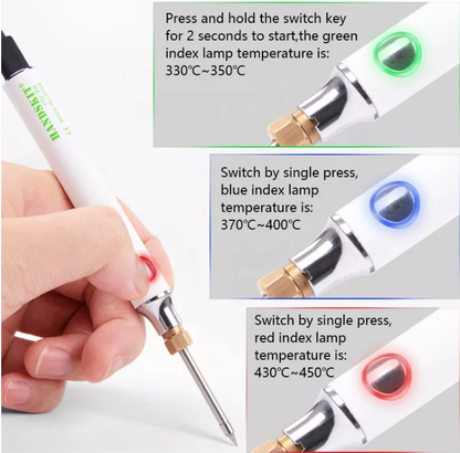 USB portable electric soldering iron set