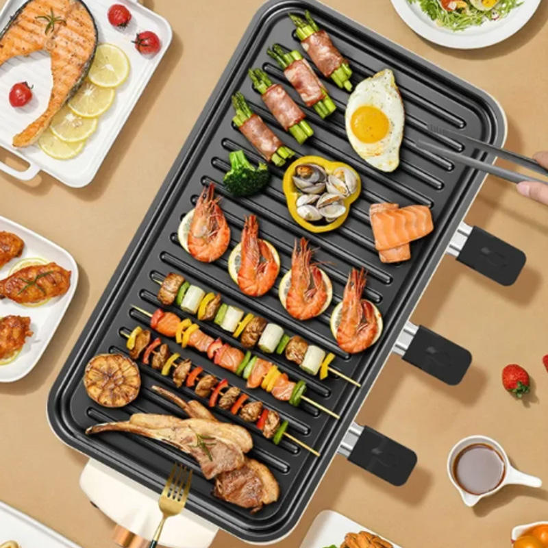 Electric Grill Pan With Barbecue Function Grill Non-Stick Cooking