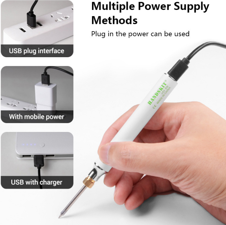 USB portable electric soldering iron set