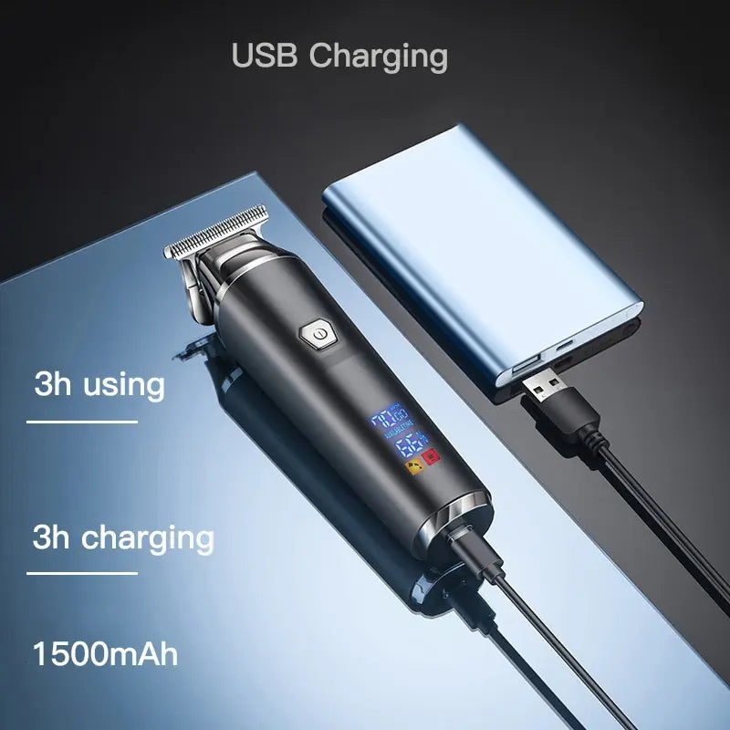 Professional Hair Cutting Machine Grooming Trimmer for Men Finishing Haircut Cordless Clipper Electric Shaver Beard