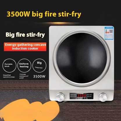 3500-watt induction hob, 10 temperature settings