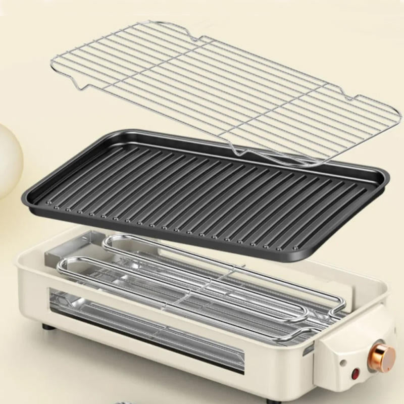 Electric Grill Pan With Barbecue Function Grill Non-Stick Cooking