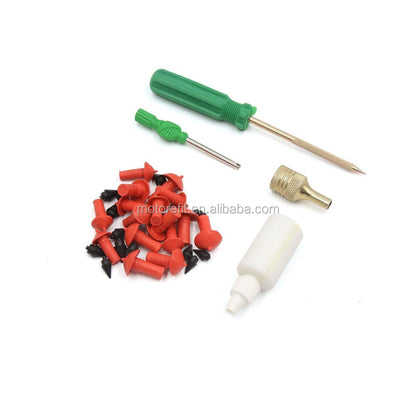 Tubeless Tire Plugger Repair Kit on Car, Motorcycle, ATV, Jeep, Truck, & Tractor