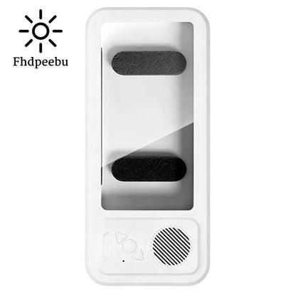 【Latest model】Phone Box Bluetooth Speaker Waterproof with Touchscreen Case TV Stand Mobile Phone Holder 360° Rotation Touch Screen