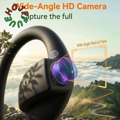 Wireless Headphones with Camera Smart Ai Translator Headset Ear Hanging Bluetooth Earphones for Outdoor Cycling
