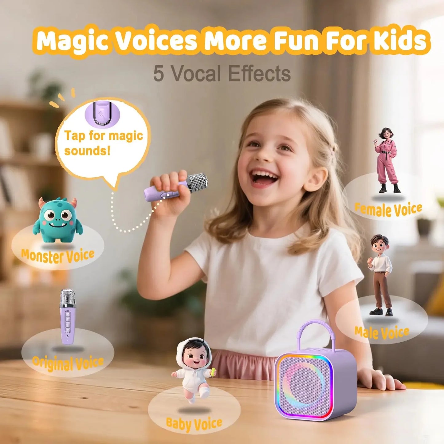 Mini Karaoke Machine for Kids and Adults Portable