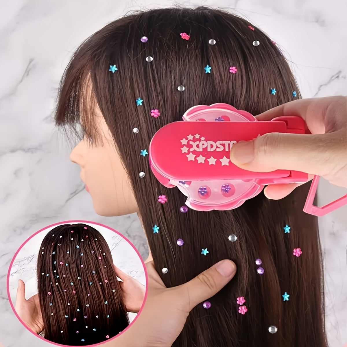 ✨Glitter Diamond Hair Gemstone Styling Set