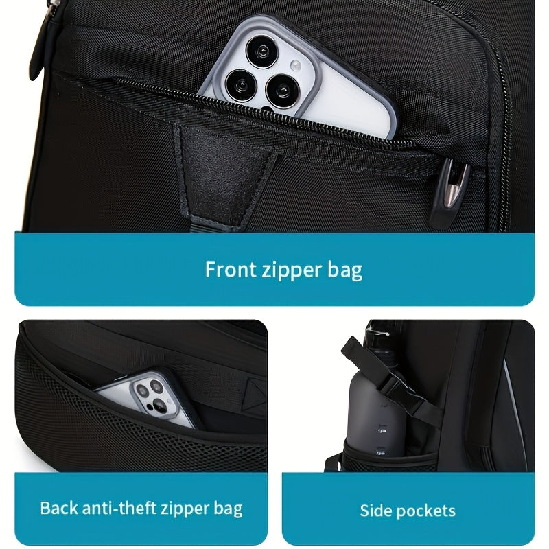 Men'S Expandable Travel Backpack with Shoe Compartment & Laptop Sleeve