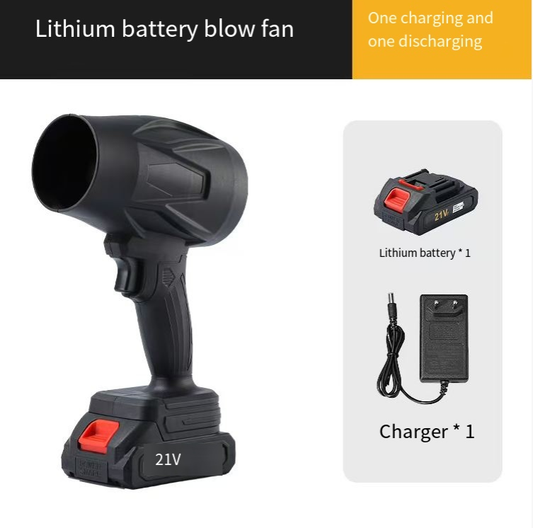 ✨Hand-held Cordless Violent Fan Industrial Blower With 4.0AH Battery And Fast Charger, High-power Powerful Turbo Blower Blowing Dust Car Wash Blowing Water Dust Removal,Lithium Battery 21V 35000 Wind