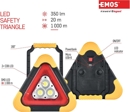 EMOS - Rechargeable LED warning triangle