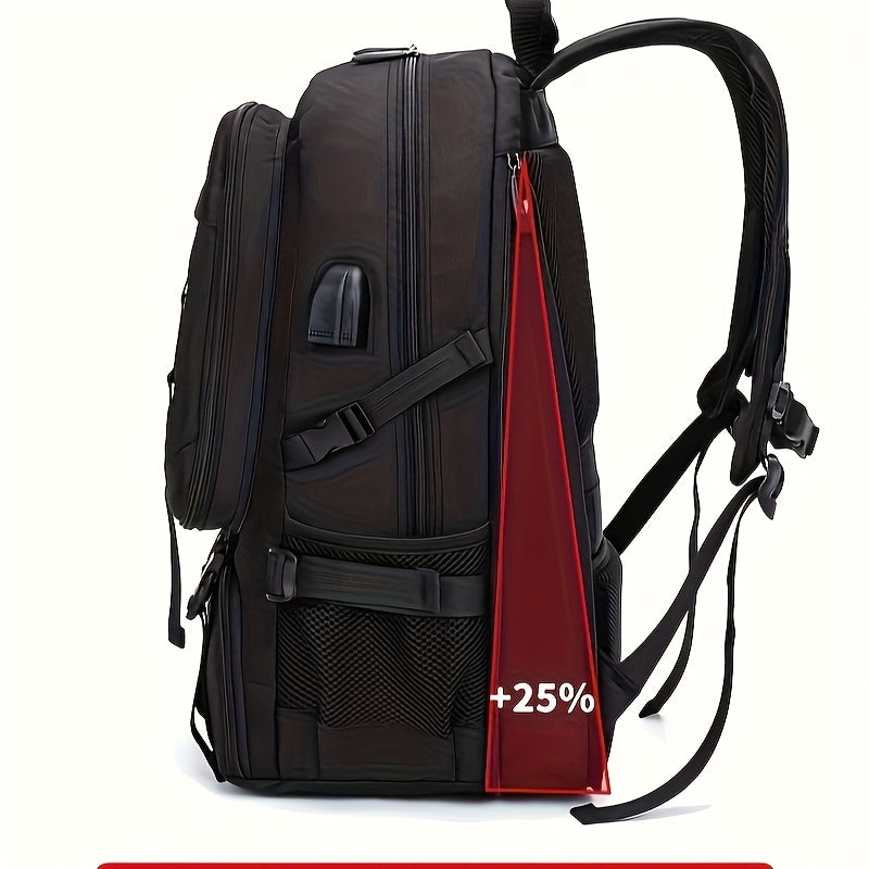 Men'S Expandable Travel Backpack with Shoe Compartment & Laptop Sleeve