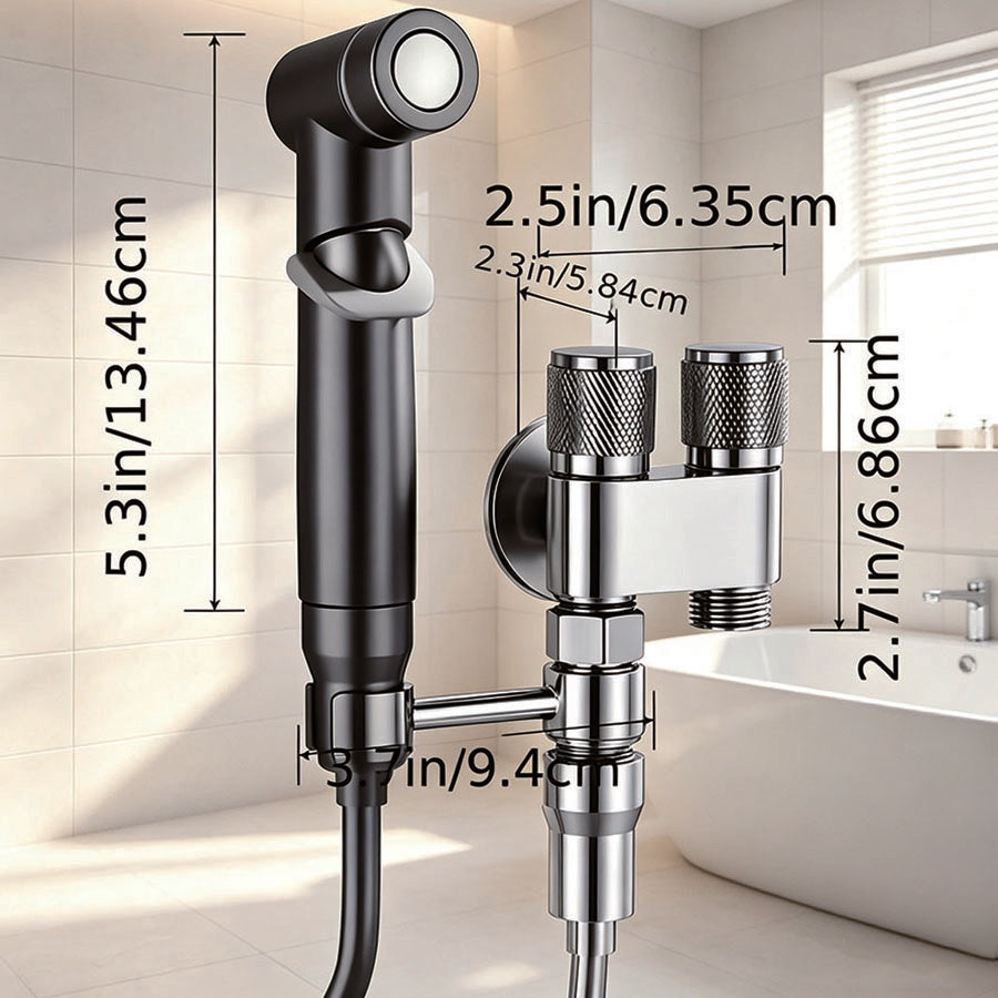 💯1-In-2-Handheld Out DualControl Valve Bidet Sprayerfor Toilet
