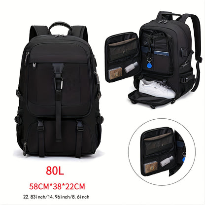 Men'S Expandable Travel Backpack with Shoe Compartment & Laptop Sleeve
