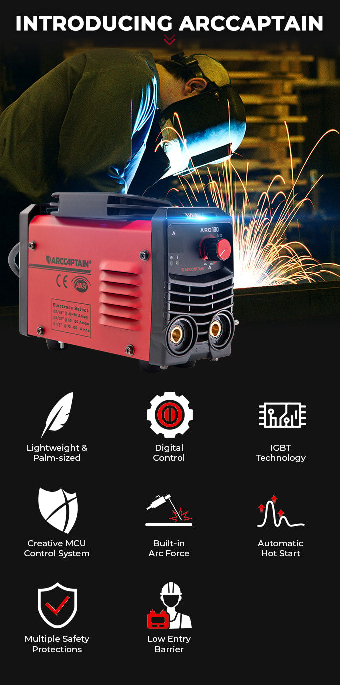 Mini MMA Welder with More Efficient Digital Control System
