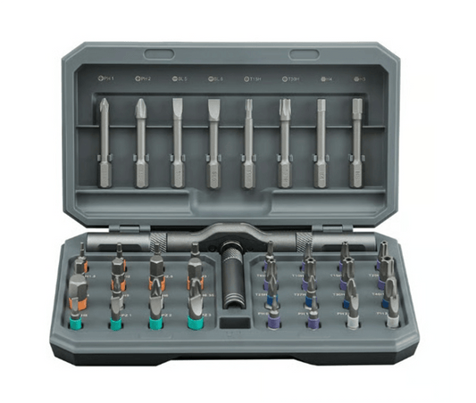 🔥🔥24 in 1 DlY Screwdriver Set Magnetic Compact and Portable Ratchet Screwdriver