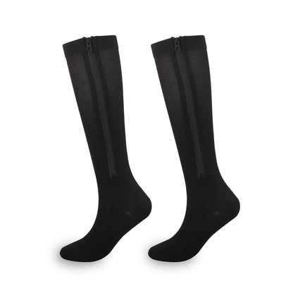 Big Tall Inside Leg Zipper 30-40 mmHg Compression Grade 3 Wide Large Calf Closed Toe Socks