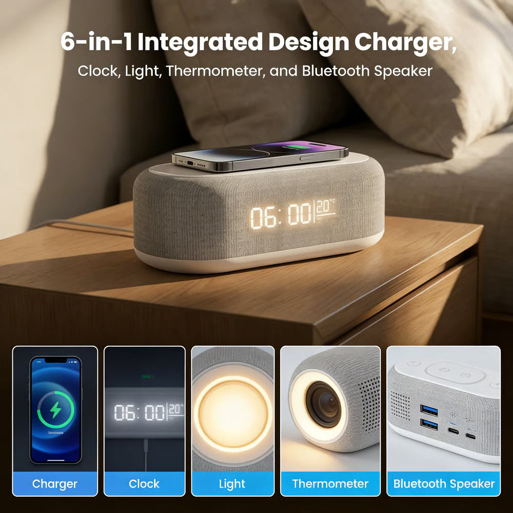 6-in-1 Rechargeable with built-in speakers