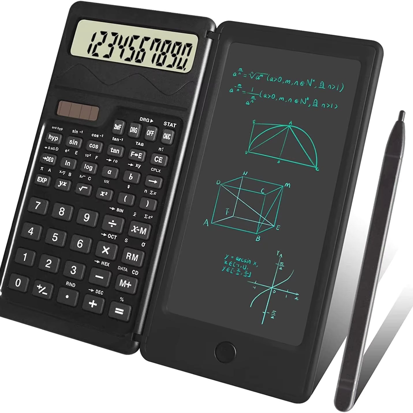Solar Battery Dual Power Multifunction Calculator with Handwriting Board