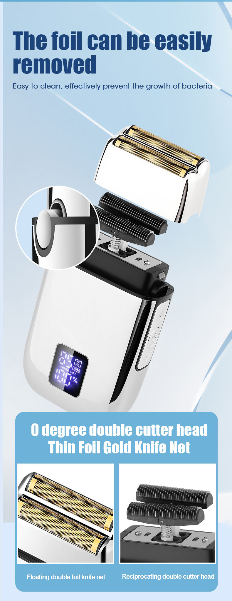 Three-in-one hair clipper-shaving set