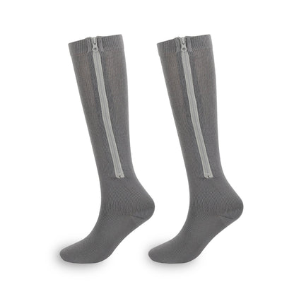 Big Tall Inside Leg Zipper 30-40 mmHg Compression Grade 3 Wide Large Calf Closed Toe Socks