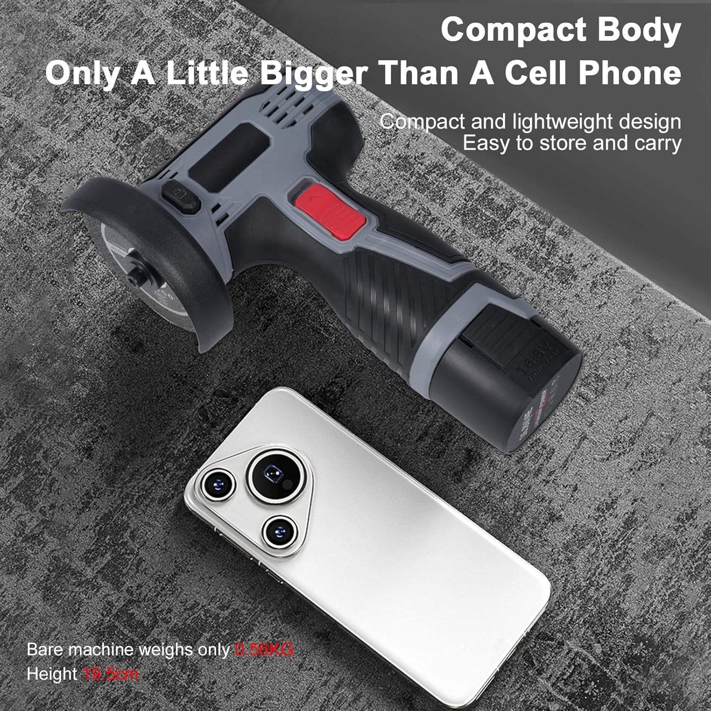 16.8v High Performance Electric Angle Grinder