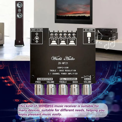 🔥 2.1 Channel Bluetooth Audio Receiver Power Amplifier Module🔊