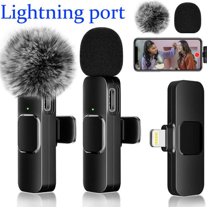 Wireless Lavalier Microphones for iPhone, Android, iPad