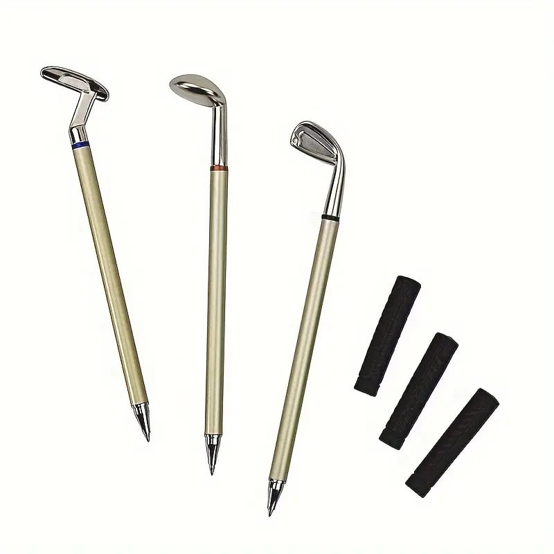 ⛳Golf Pen Holder + 3-Pen Set🏌️‍♂️Elevate Your Office Desk