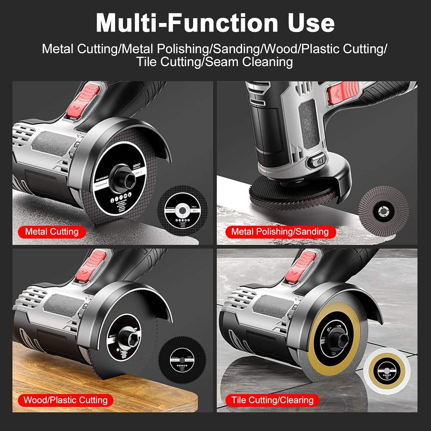 16.8v High Performance Electric Angle Grinder