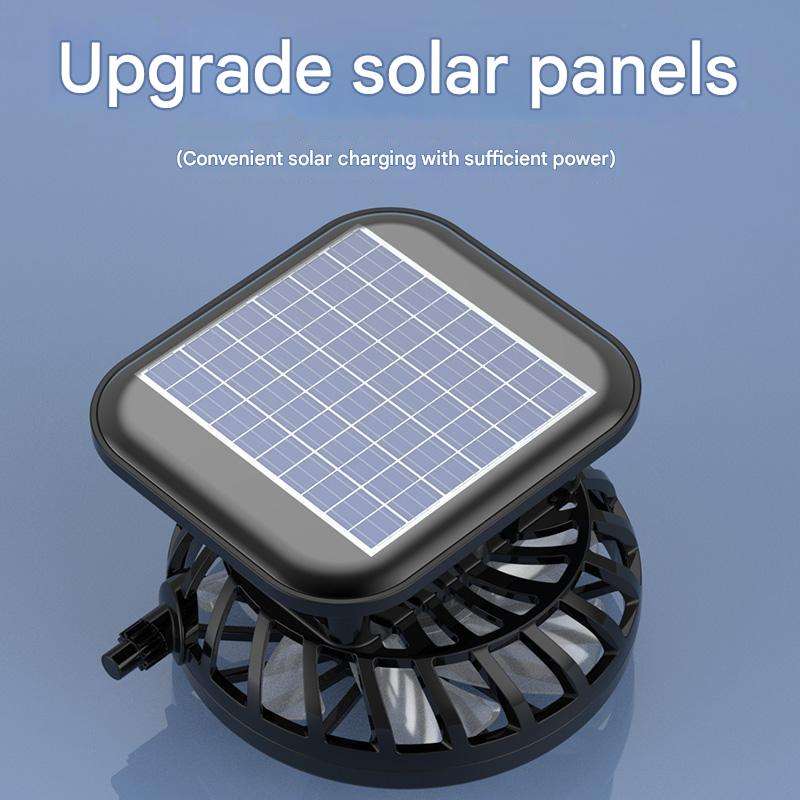 Wide Brim Solar Fan Outdoor Fishing Hat-Solar & USB Charging