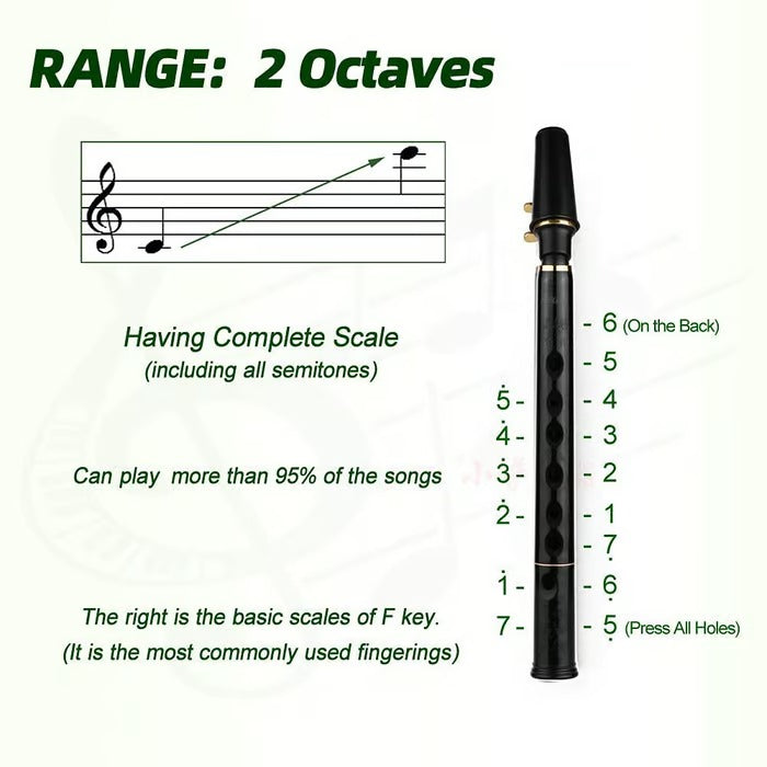 Key Of C Two Octave Range Pocket Travel Saxphone