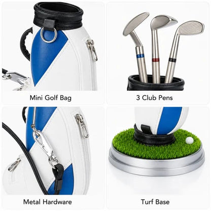 ⛳Golf Pen Holder + 3-Pen Set🏌️‍♂️Elevate Your Office Desk