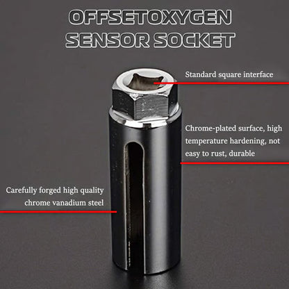 📢📢50% OFF! ⏳ Automotive O₂ Sensor Offset Socket & Thread Chaser 5-Piece Set – CR-V Steel, Side Cutout Design & Universal Fit for Fast, Safe Repairs! 🔧🚗