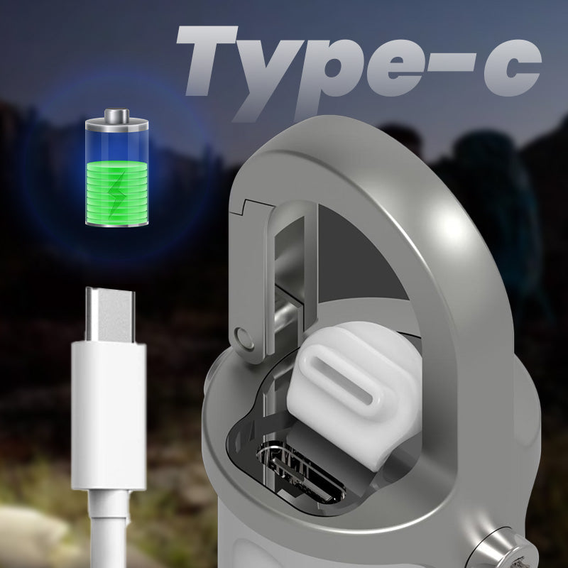 Power Bank Keychain Small Powerful Flashlight Led Light Mini COB Rechargeable EDC Emergency Lantern Pocket Light