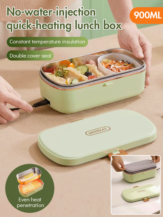 Portable water-free heating lunch box