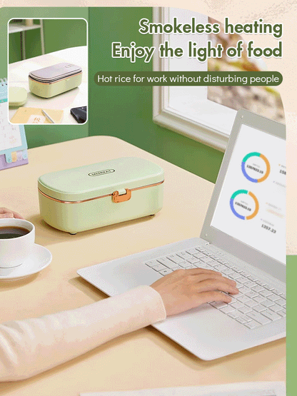 Portable water-free heating lunch box