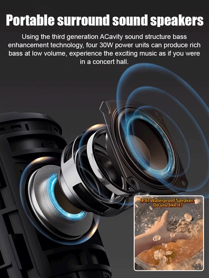 【Audio and video enjoyment】HIFI subwoofer multi-purpose Bluetooth speaker