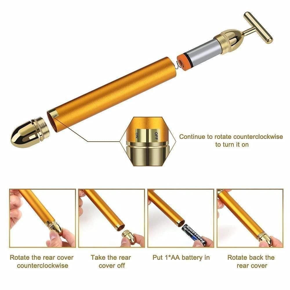 24K Gold Massager for Instant Glow